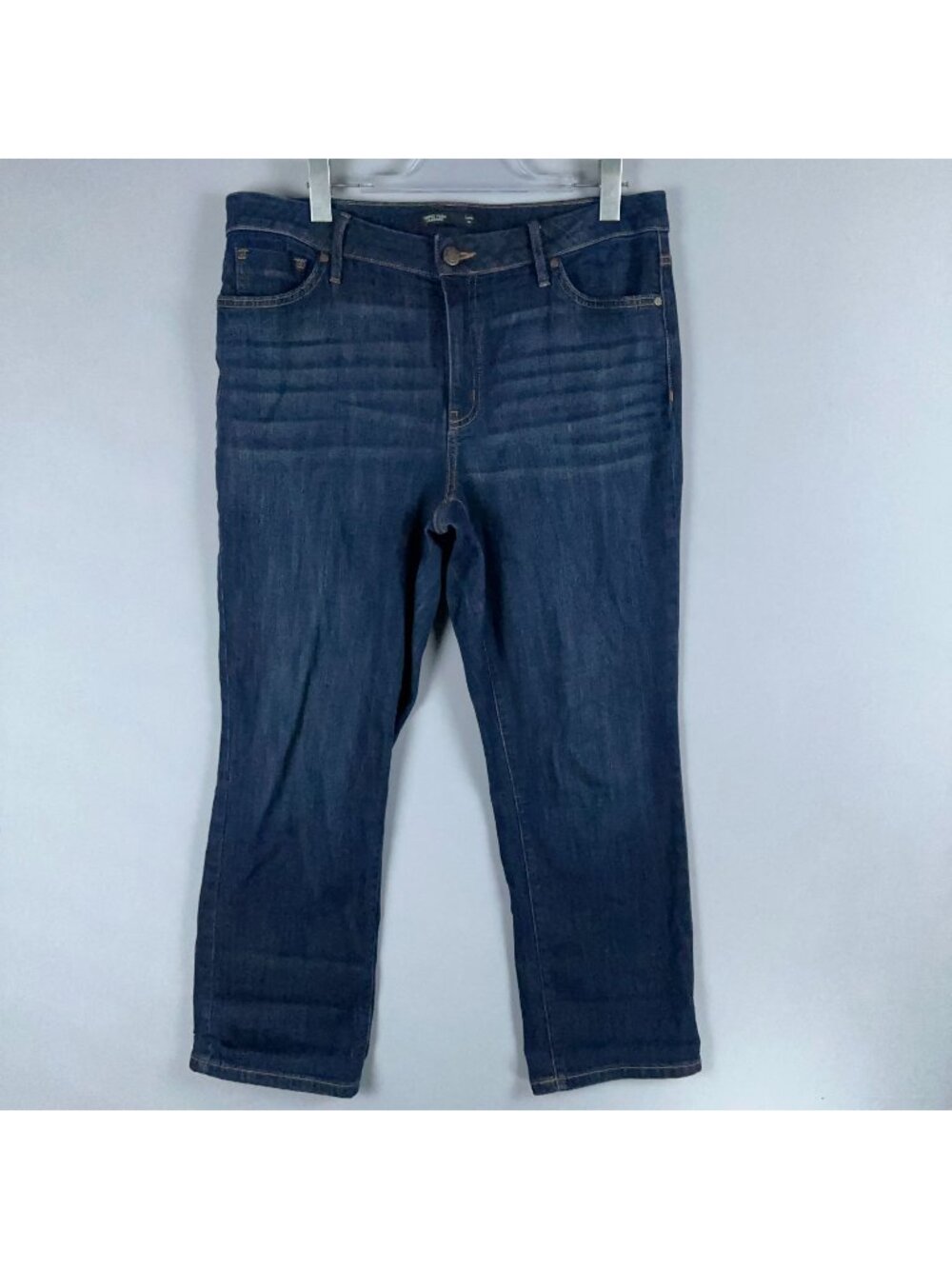 Simply Vera Vera Wang Capri Jeans Size 14 Medium Mid Rise Blue Dark Wash